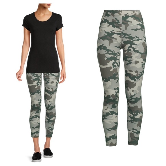 NWT Nobo Junior's Print Ankle Leggings Light Green Camouflage Camo women’s - Picture 10 of 10